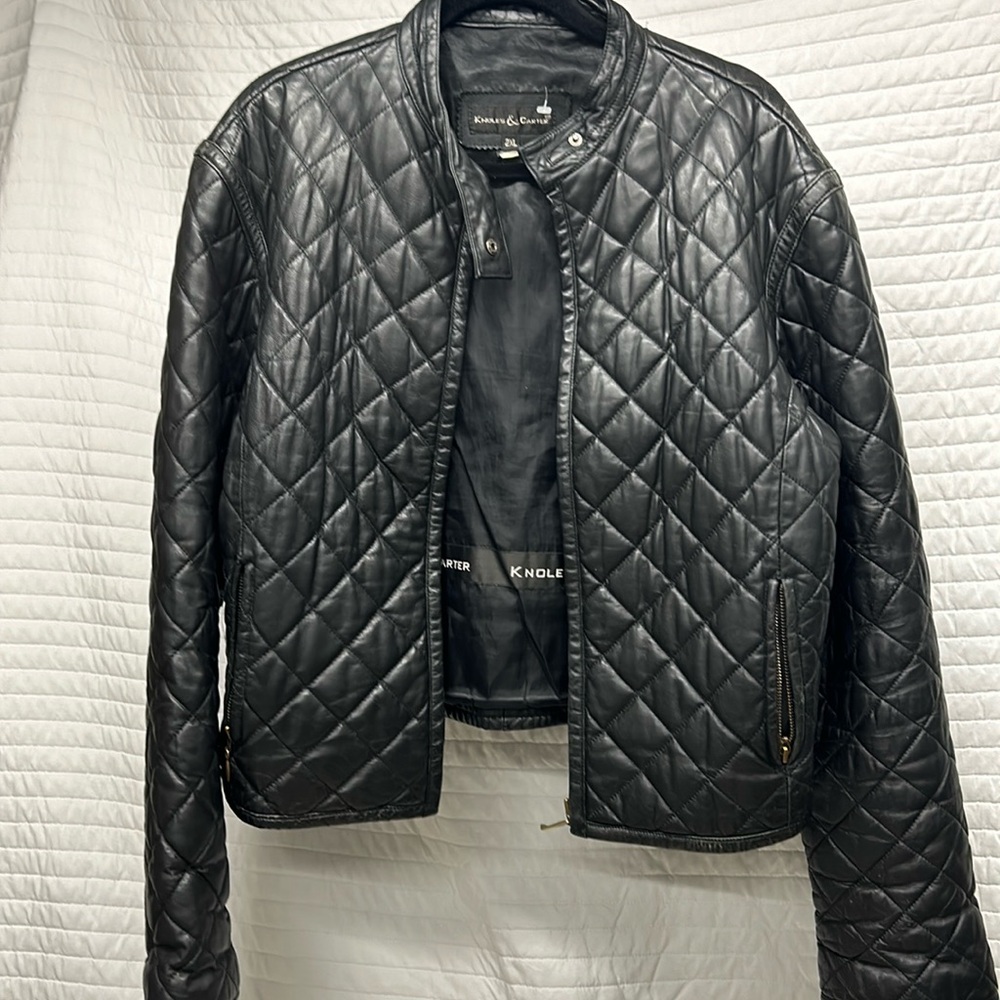 VTG :Knowles & Carter  Quilted leather Jacket
